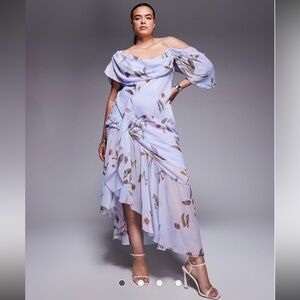 ASOS DESIGN Curve cowl neck bias midaxi dress